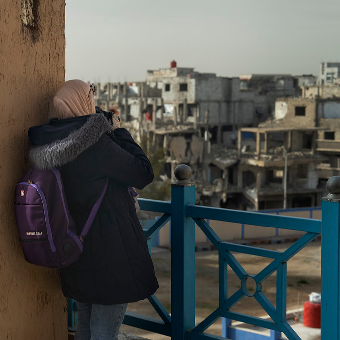 Espacio Comunitario en Yarmuk. Proyecto de Ayuda Humanitaria de AECID para rehabilitar el espacio comunitario de UNRWA en el campo de Yarmouk. Foto : © Miguel Lizana / AECID