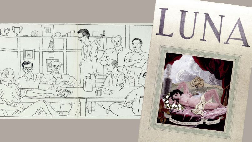 Grupo de escritores de Luna. Portada de la revista.