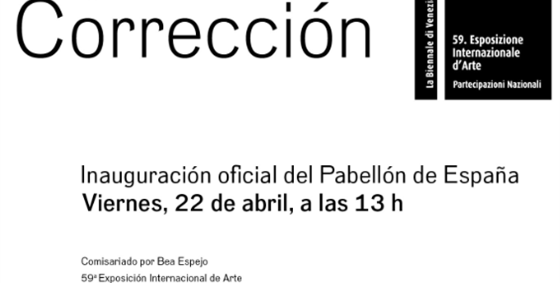 “Corrección”, de Ignasi Aballí. Pabellón Español, 59ª Bienal de Venecia