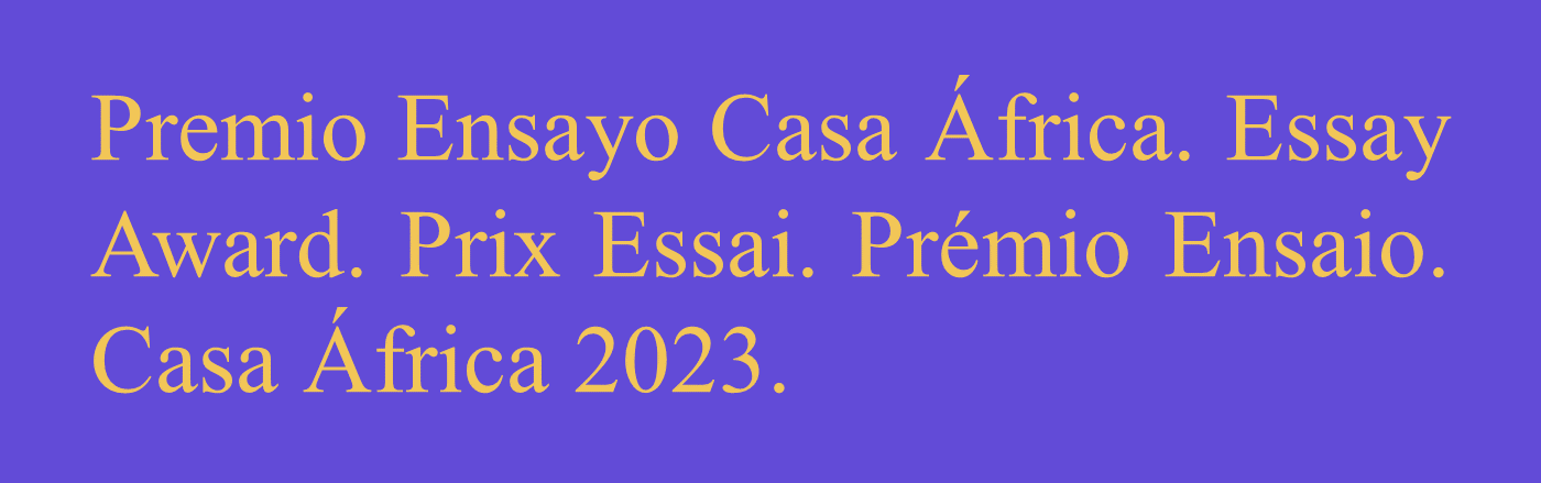 14ª Convocatoria de los Premios de Ensayo Casa África