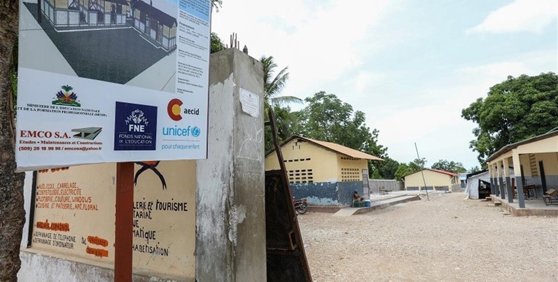 La Cooperación Española y UNICEF reconstruyen cuatro centros educativos públicos en Haití, ...