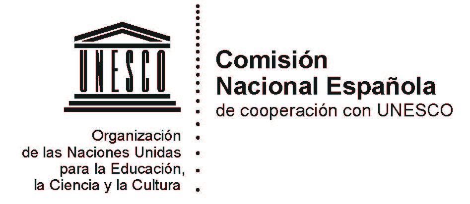 Logo Organización de las Naciones Unidadas para la Educación, la Ciencia y la Cultura. UNESCO. Comisión Nacional Española de cooperación con UNESCO.