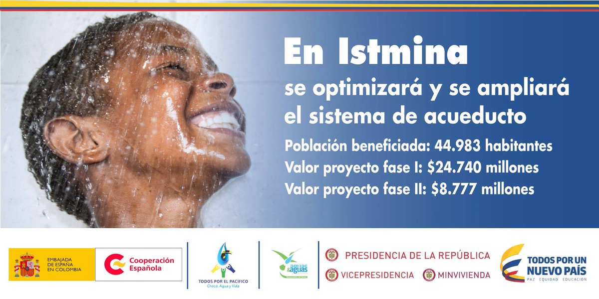 Cartel publicitario de un sistema de agua en el Chocó 