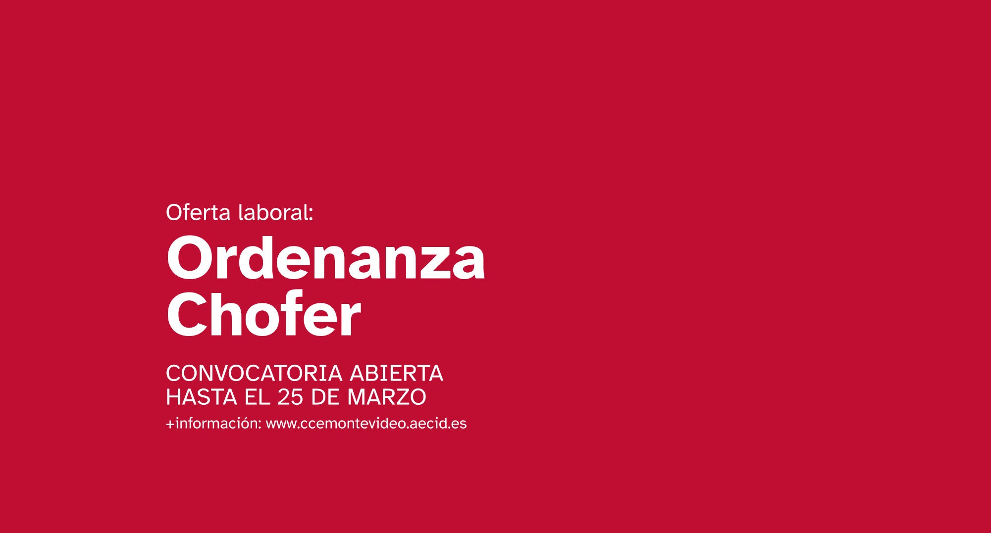Oferta laboral: Ordenanza Chofer