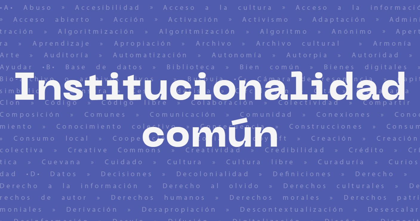 Institucionalidad Comn
