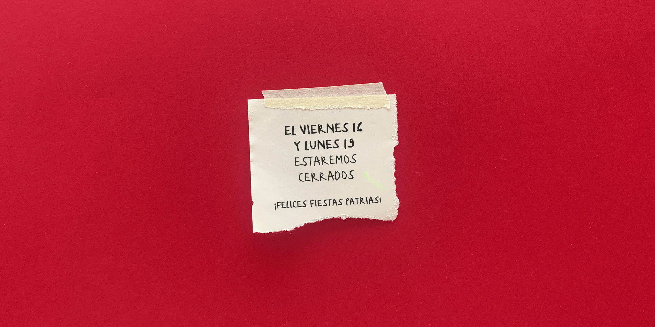 Cerrado por Fiestas Patrias