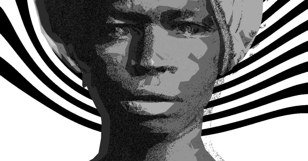 El rostro de una mujer negra o afrodescendiente en primer plano, rodeada de unas ondas blancas y negras