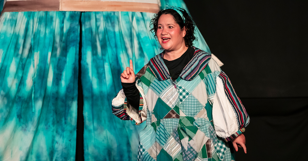 Una fotografía de la actriz de la obra 