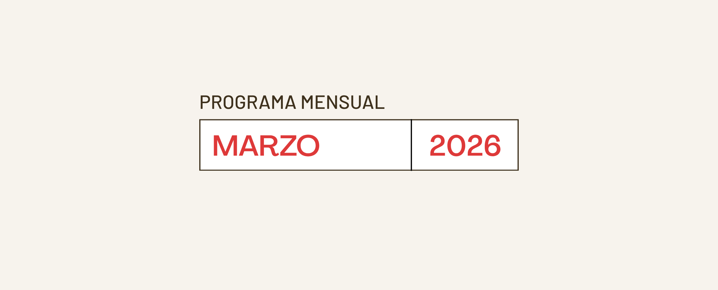 Programa de marzo 2026