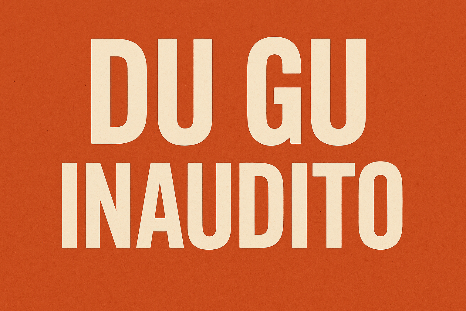 Portada de Dugu inaudito