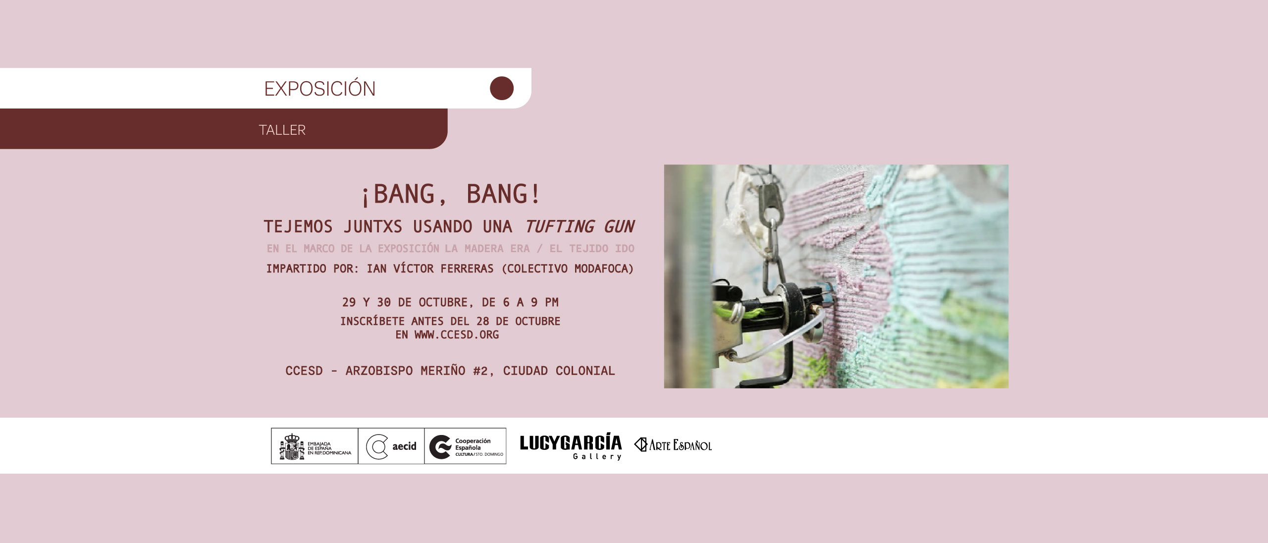 Bang bang Tejemos juntxs usando una tufting gun