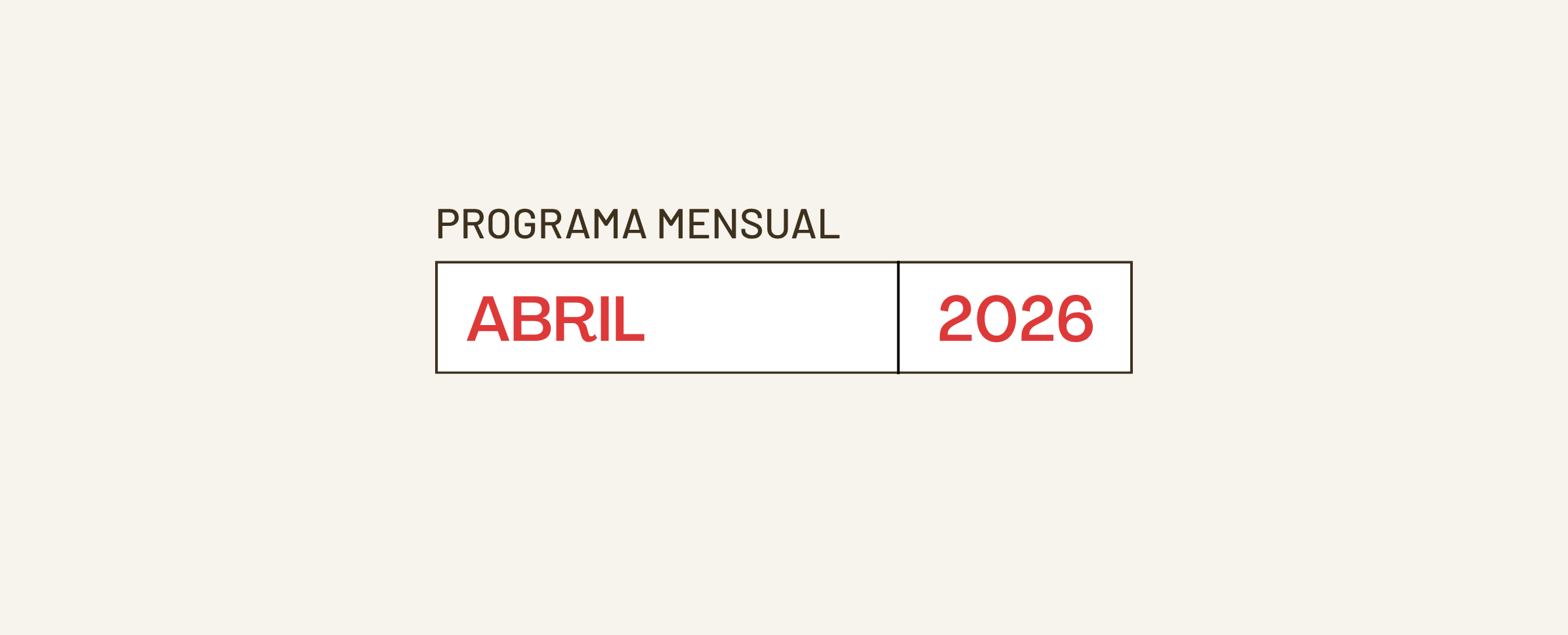 Programa de abril 2026
