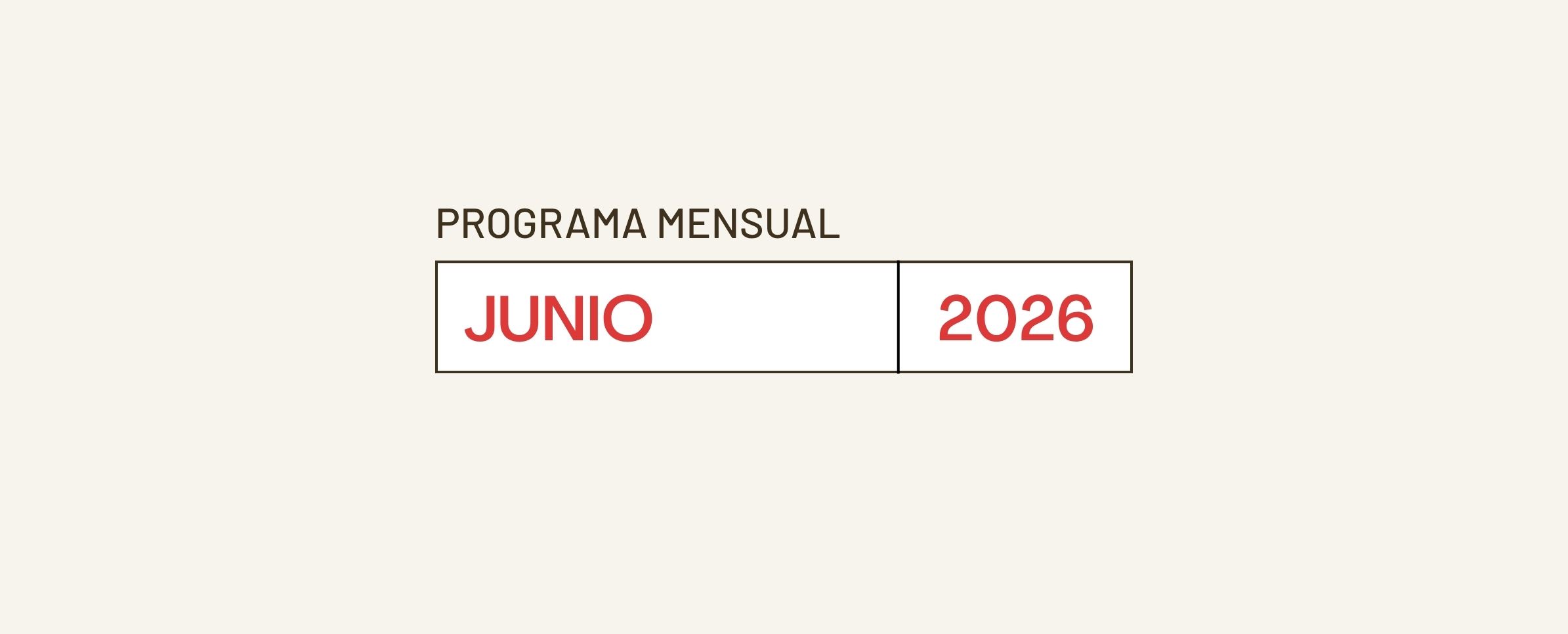 Programa de junio 2026