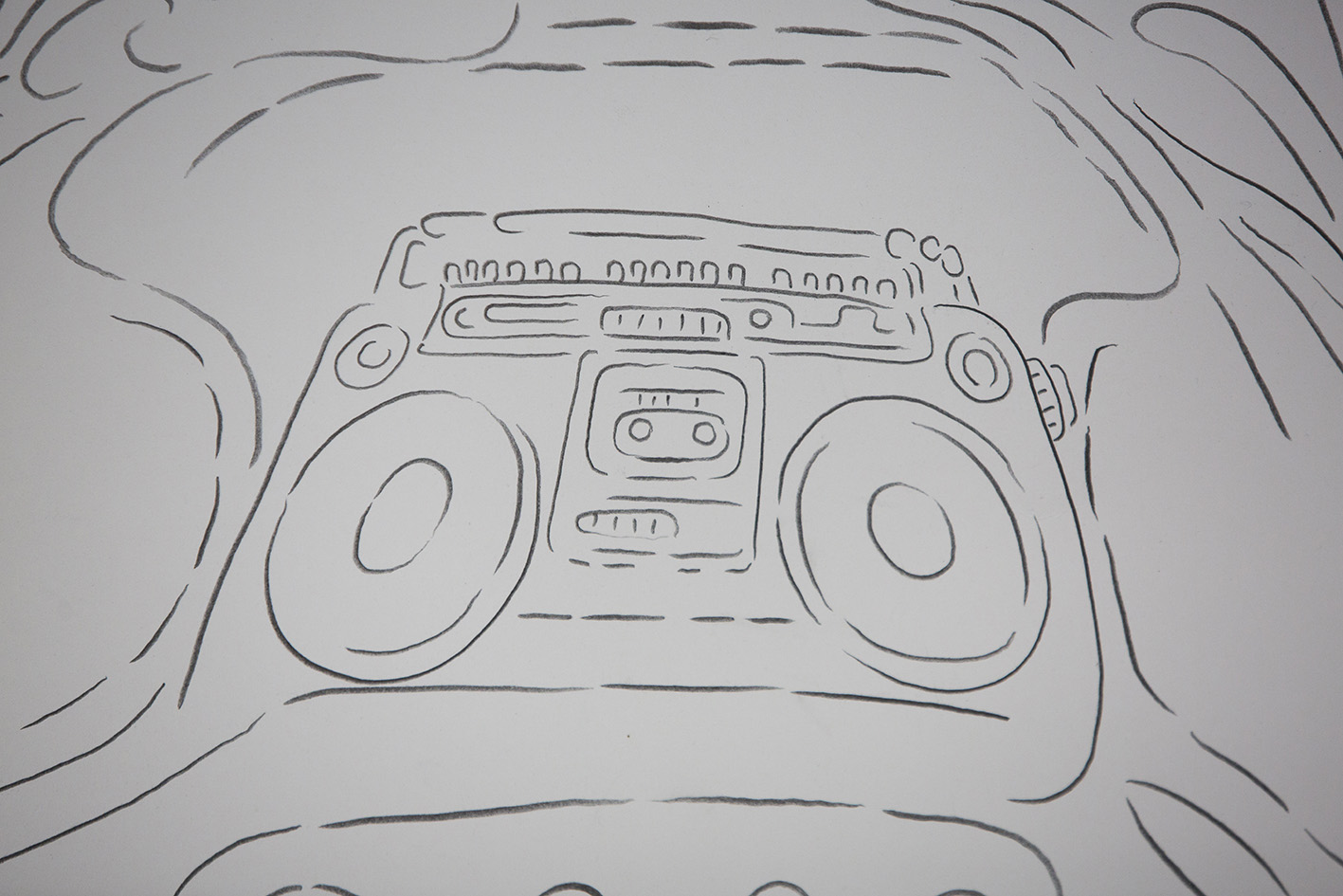 Ángel Poyón. Área de traslado. Grafito sobre papel. 70 x 50 cm (detalle) (1)