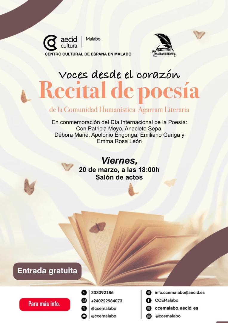 Recital de poesía de la Comunidad Humanística Agarram Literaria