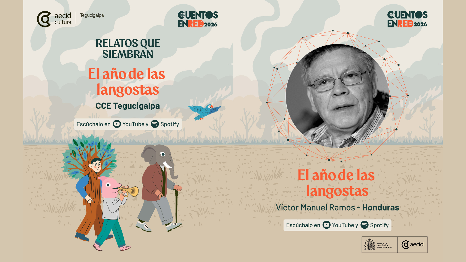 “El año de las langostas”, de Víctor Manuel Ramos, representa a Honduras en la quinta edición de Cuentos en Red